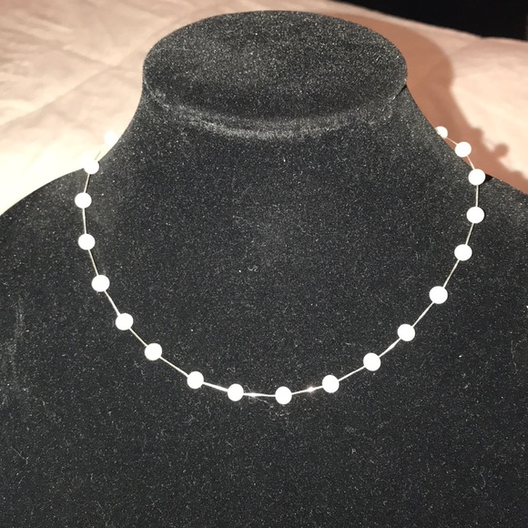 🔥14k white gold pearl necklace✨✨✨✨✨💕 - Picture 2 of 6